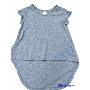 Old Navy Girls Lace Back Basic Purple Shirt